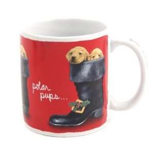   Christmas Mug with Camomile Tea  Polar Pups 