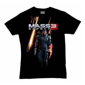   : Video Game Shirts   Mass Effect 3 T Shirt Keyart (M): Toys & Games