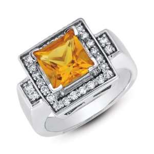  S. Kashi and Sons C5638 CWG Citrine and Diamond Ring 
