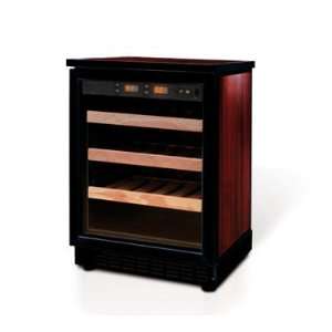   Cabinet   Cherry Wood Finish With Smoked Glass Door: Appliances