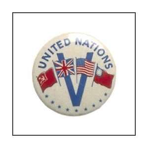  Vintage United Nations UN Pin Back Button 1940: Everything 