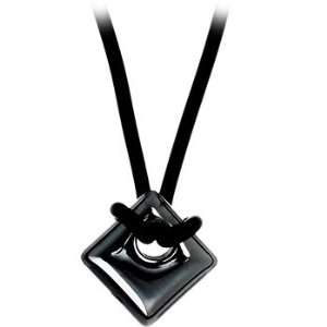  Handcrafted Mens Black Rubber Hematite Necklace: Jewelry