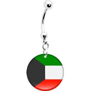  Kuwait Flag Belly Ring Jewelry