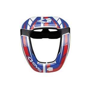  EVS R4 NECK SUPPORT GRAPHICS (BLUE/RED/WHITE): Automotive