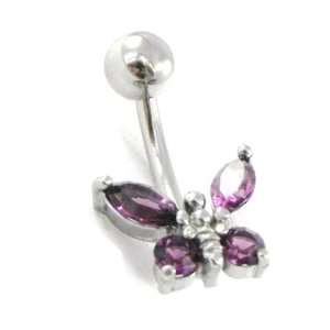  Body piercing Papillon purple.: Jewelry