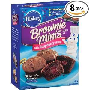   Minis Raspberry Filled Bite Size Brownie Mix, 7.0500 Ounce (Pack of 8