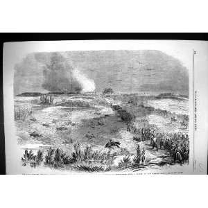  1862 Civil War America Federals Advancing Confederate 