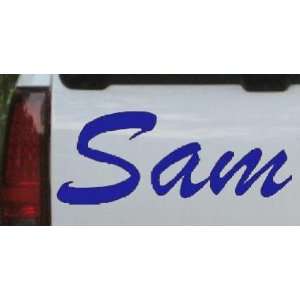  Sam Car Window Wall Laptop Decal Sticker    Blue 44in X 17 