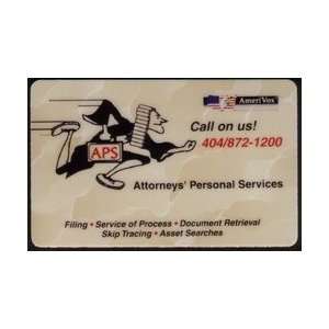  Collectible Phone Card: Attorneys Personal Services (APS 