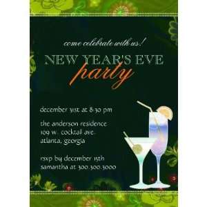  Tropical Cocktail New Years Eve Party Invitations (10 pack 