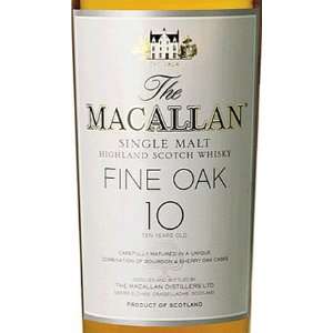  Macallan 10 Year Old Fine Oak Single Malt Scotch 750ml 