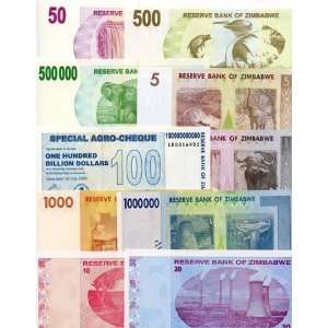  ZIMBABWE Banknotes FROM 1 CENT TO 100 TRILLION: Everything Else