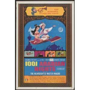  1001 Arabian Nights (1959) 27 x 40 Movie Poster Style A 