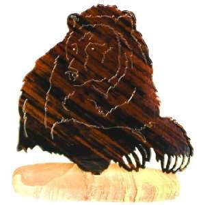  Bear Time for a Nap Large Metal Rock Art: Home & Kitchen