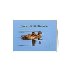  101st Birthday Card with Two Ducks Card: Toys & Games