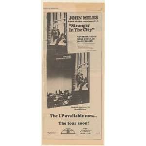  1977 John Miles Stranger In The City London Records Print 
