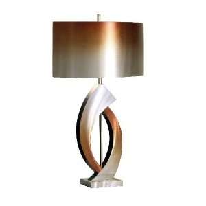  NL10640   Swerve Table Lamp Brushed Aluminum and Bronze 
