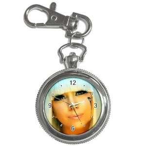  Poker Face Lady Gaga Collectible Silver Keychain Watch 