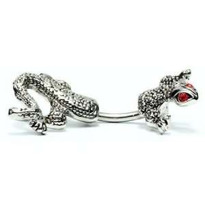   Belly Ring w/ Red Crystal Eyes   Free Shipping!: Home & Kitchen