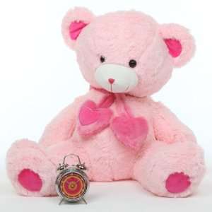   : Candy Hugs Lovable Stuffed Pink Heart Teddy Bear 36in: Toys & Games