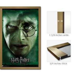   Gold Framed Deathly Hallows 2 Souls Poster Wizard 1337: Home & Kitchen
