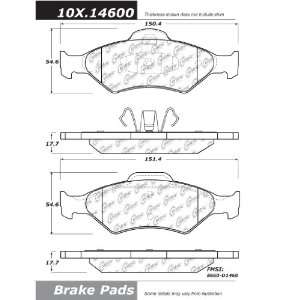  Centric Parts, 102.14600, CTek Brake Pads Automotive