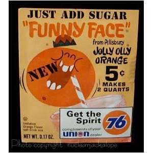 Funny Face Drink Mix Packet 1970 Premium Pack Jolly Olly 