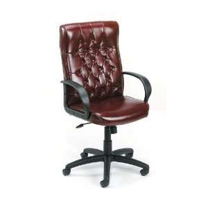  Oxblood Vinyl High Back Executive Chair with KneeTilt 
