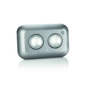   Silver Motion Sensor SpotOn Twin LED Light: Home Improvement