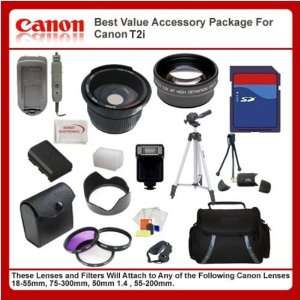  Best Value Accessory Package For Canon T2i (550D) includes 