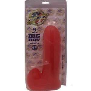  LIFEFORMS BIG BOY WITH BALLS 9 INCH RED JELLY: Health 