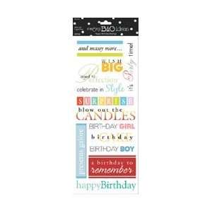  Sayings Stickers 5.5X12 Sheet   Happy Birthday Arts 