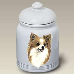  Chihuahua Longhaired Dog   Linda Picken Treat Jar 