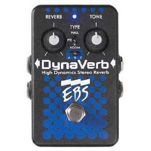  EBS DynaVerb High Dynamics Stereo Reverb Pedal Musical 