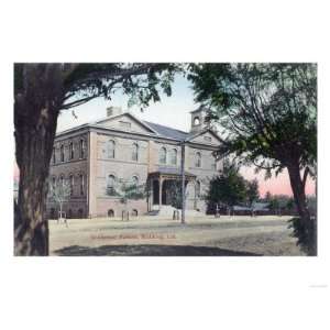 Exterior View of the Grammar School   Redding, CA Giclee Poster Print 