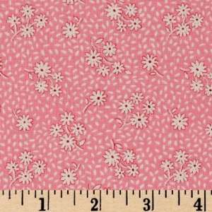  44 Wide Toybox Daisies Pink Fabric By The Yard: Arts 