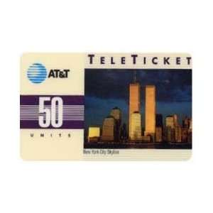   Card 50u New York City Skyline w/ World Trade Center (Group 3) Dutch