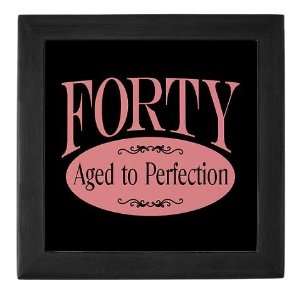  40th aged to perfection Funny Keepsake Box by  