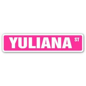  YULIANA Street Sign name kids childrens room door bedroom 