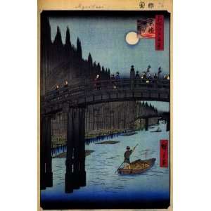 Acrylic Fridge Magnet Japanese Art Utagawa Hiroshige Bamboo Yards 