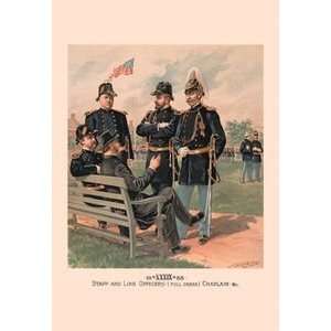 Staff and Line Officers (Full Dress), Chaplain   12x18 Framed Print in 