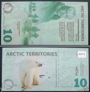Arctic Territories $10 Polymer Banknote 2011 UNC  