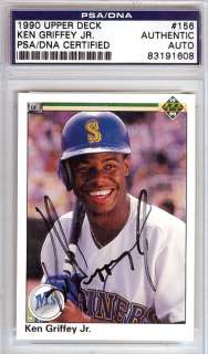 Ken Griffey, Jr. Autographed 1990 Upper Deck Card PSA/DNA Slabbed 