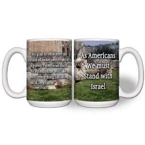  15oz Support Israel Mug As Americans We Must Stand with 