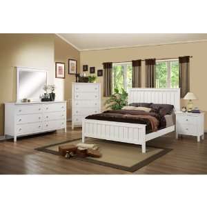  Homelegance Harris Panel Bedroom Set (White) (King) 819KW 