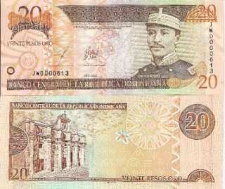 DOMINICAN REP 20 Pesos Banknote World Money Currency  