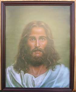 Picture of Jesus Large Religious Framed Picture Print Art Interior 