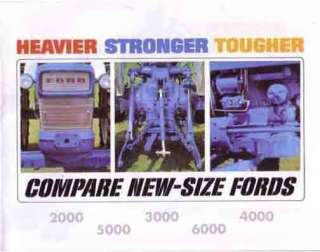 THE1965 66 FORD TRACTOR SALES BROCHURE MODEL 2000 6000  
