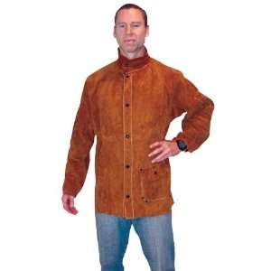   Welding Jacket   30 Premium Dark Brown Leather 3830: Home Improvement