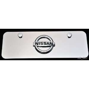  Nissan 3D logo on Stainless Steel license plate, NEW 